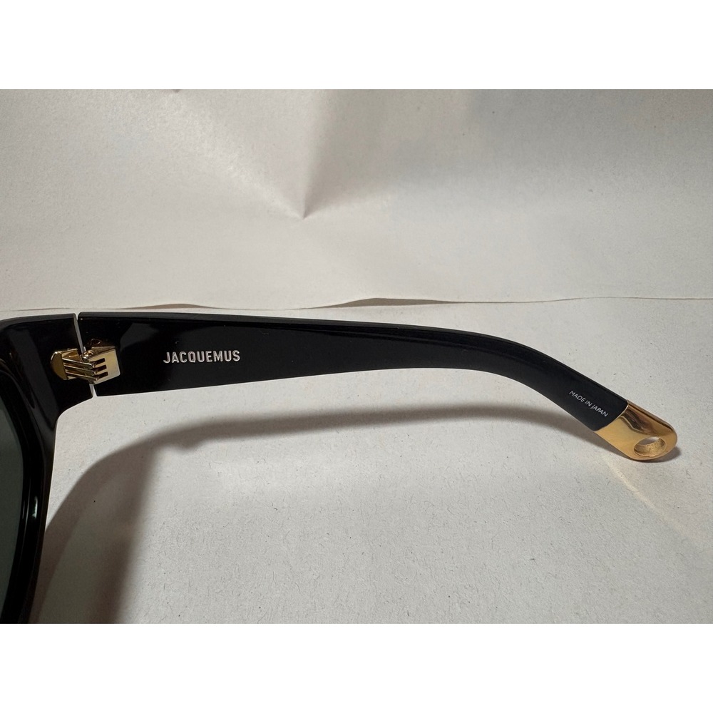 Jacquemus Sunglasses Black Acetate Oval‎ Gold Detail Women - Picture 7 of 12